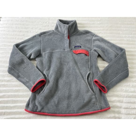 Patagonia Fleece Pullover Womens Size M Gray Re-Tool Snap-T‎ Outdoor STY25442 - Picture 1 of 7